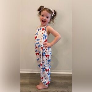 Star-Spangled Bow Romper (Kids 4th of July Romper)